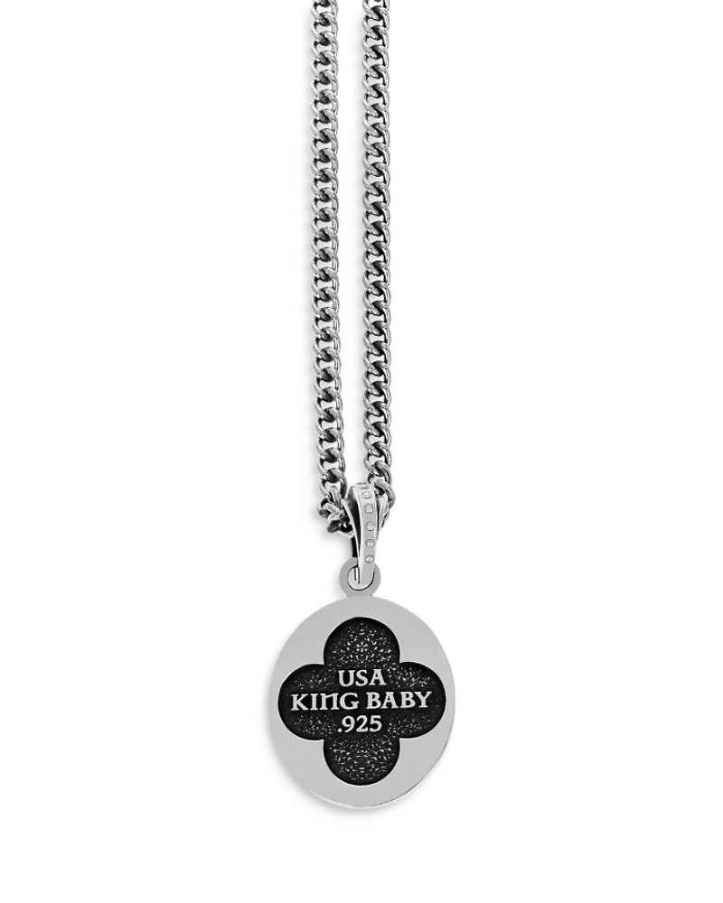 Saint Michael Pendant Necklace, 24"