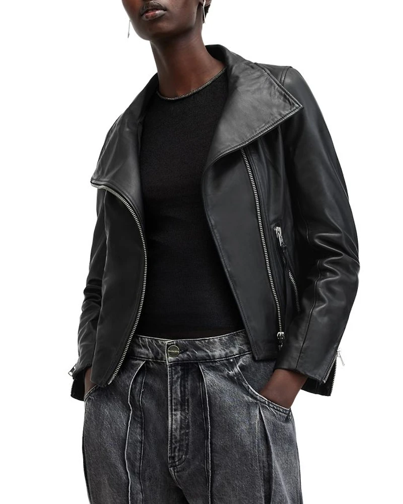Ellis Leather Biker Jacket