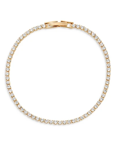 Minimalist Crystal Tennis Bracelet in 18K Gold Plated