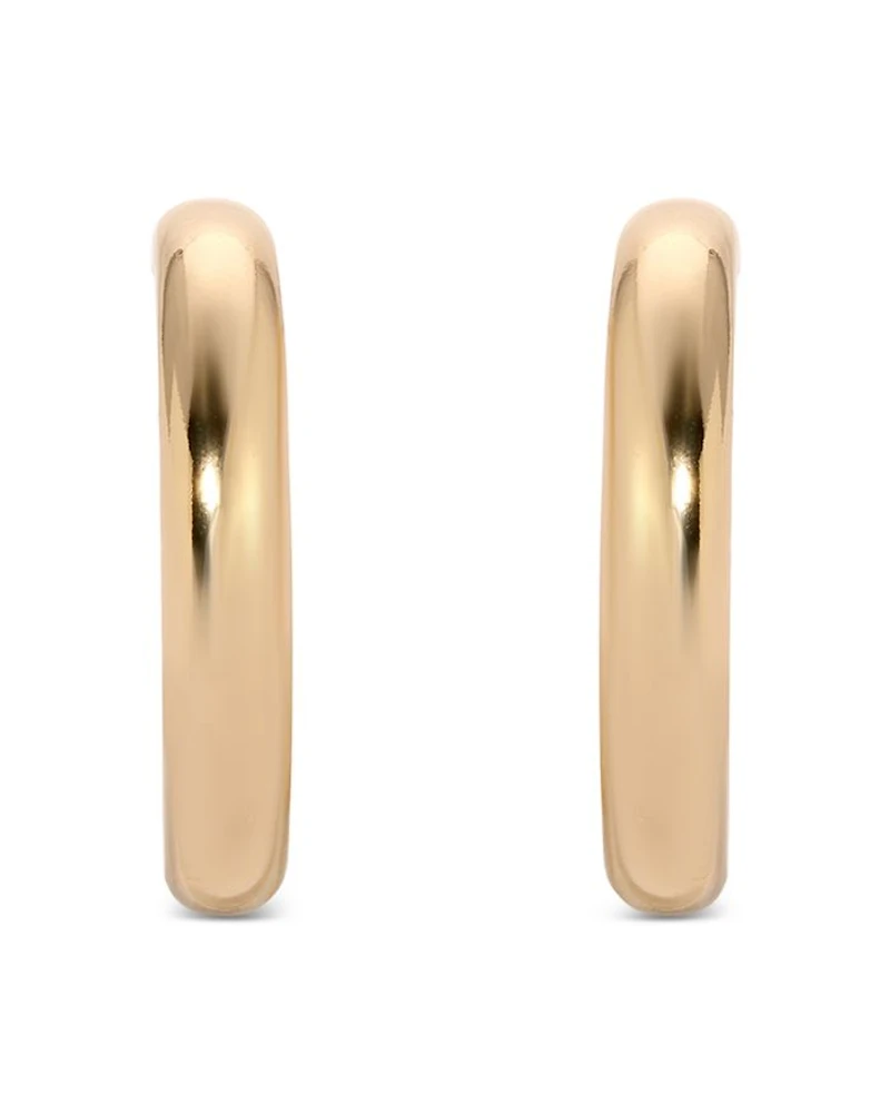 Medium Thick Classic Hoop Earrings