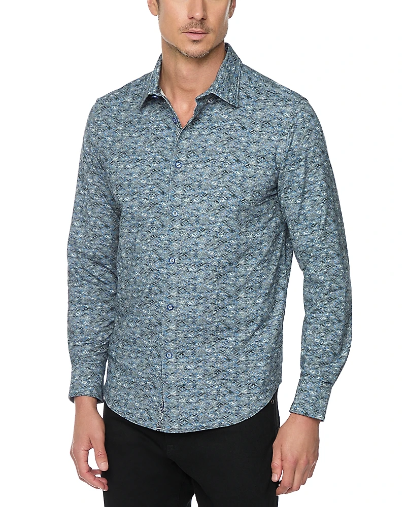 Robert Graham Claredon Printed Button Front Shirt