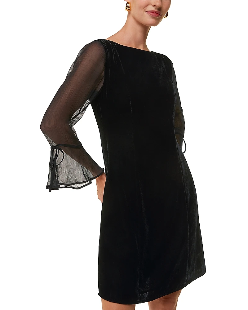 Whistles Myla Velvet Mini Dress