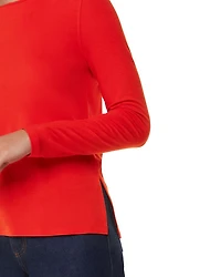 Slim Fit Boat Neck Top