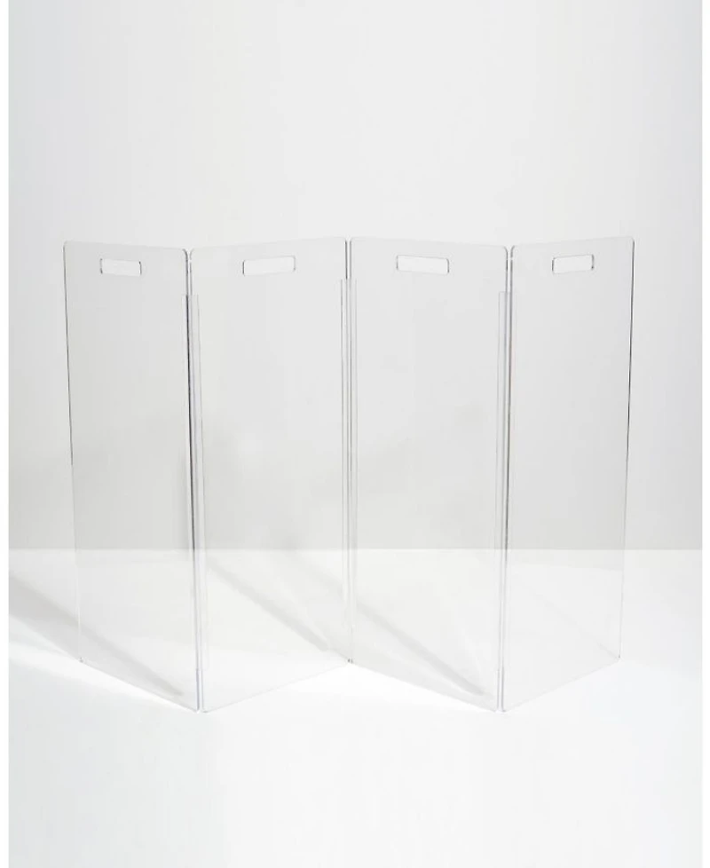 Clear Freestanding Pet Gate Zig Zag