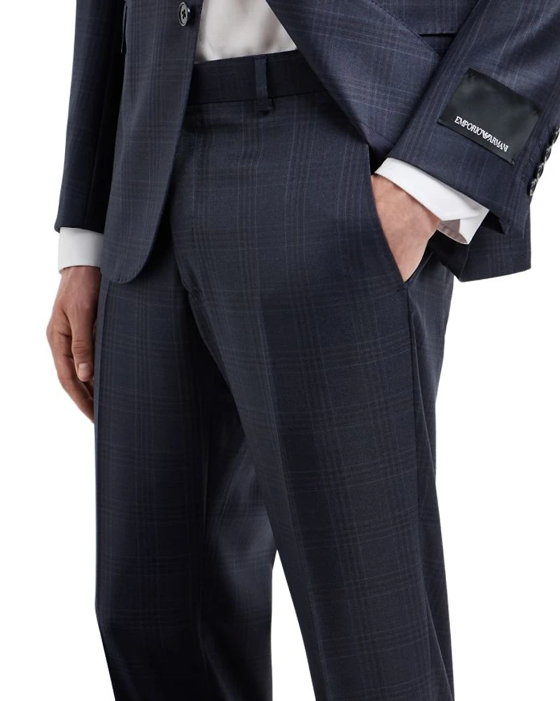 Slim Fit Micro Stripe Wool Suit