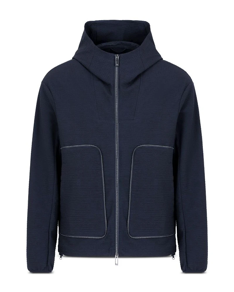 Seersucker Hooded Jacket
