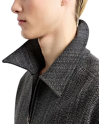 Textured Blouson Jacket