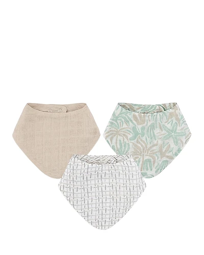 Crane Baby Cove Beach Life Muslin Bibs, 3 Pack