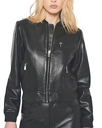 As by Df Dixie Recycled Leather Bomber Jacket