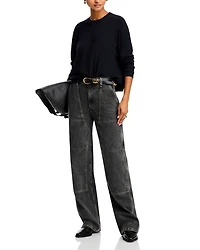 The Long Sleeve Slouchy Cut Off Tee