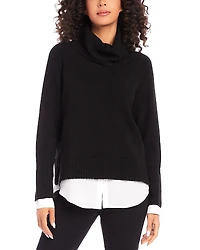 Karen Kane Layered Turtleneck Sweater