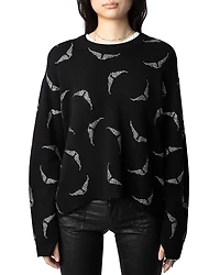 Zadig & Voltaire Cashmere Diamante Wings Sweater