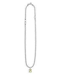18K Yellow Gold & Sterling Silver Embrace X Pendant Necklace, 16-18"