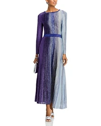 Flared Shimmer Knit Maxi Skirt