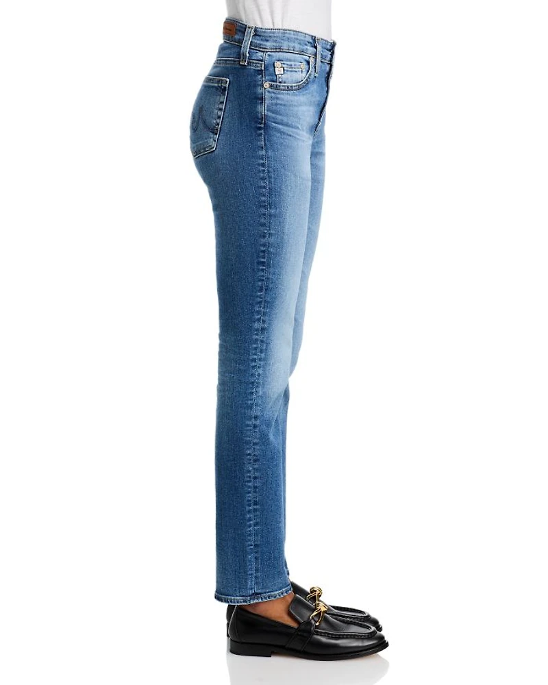 Mari Mid Rise Slim Straight Jeans