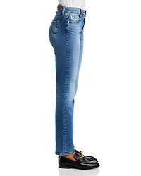 Mari Mid Rise Slim Straight Jeans