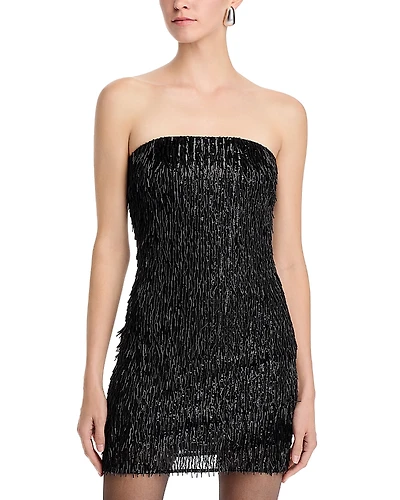 Ramy Brook Victaria Sequined Fringe Mini Dress