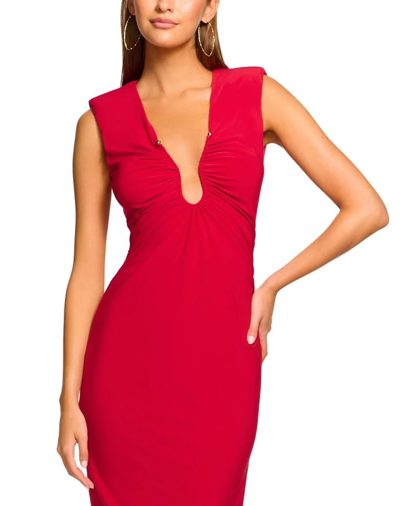 Elena Ruched Midi Dress