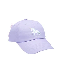 Bits & Bows Girls' Rainbow Unicorn Bow Baseball Hat