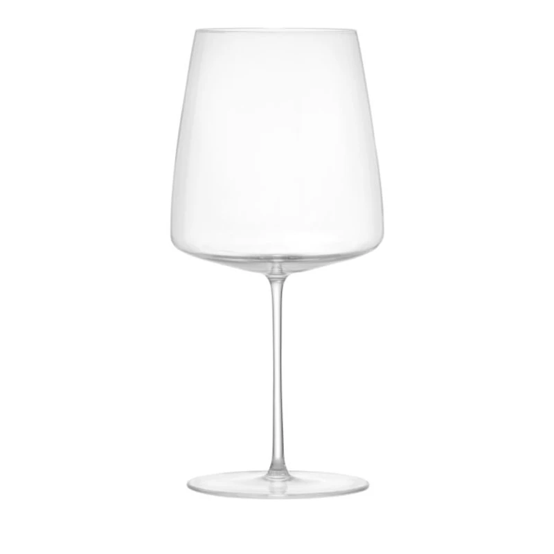 Handmade Simplify Burgundy Glass, Set of 2