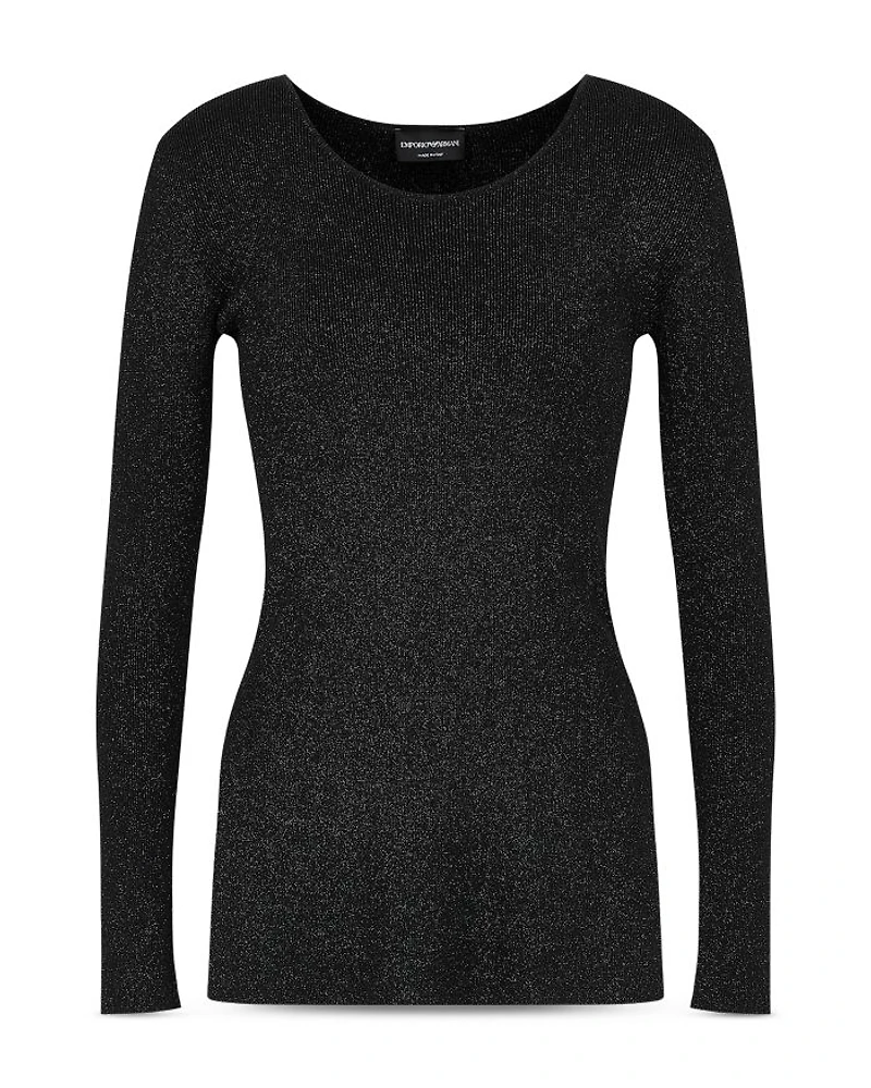 Metallic Crewneck Sweater