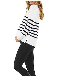 Hanna Nursing Stripe Knit Sweater