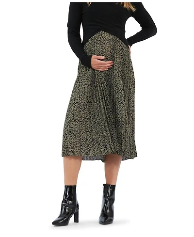 Cleo Pleat Midi Skirt