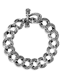 King Baby Studio Sterling Silver Small Carved Link Bracelet