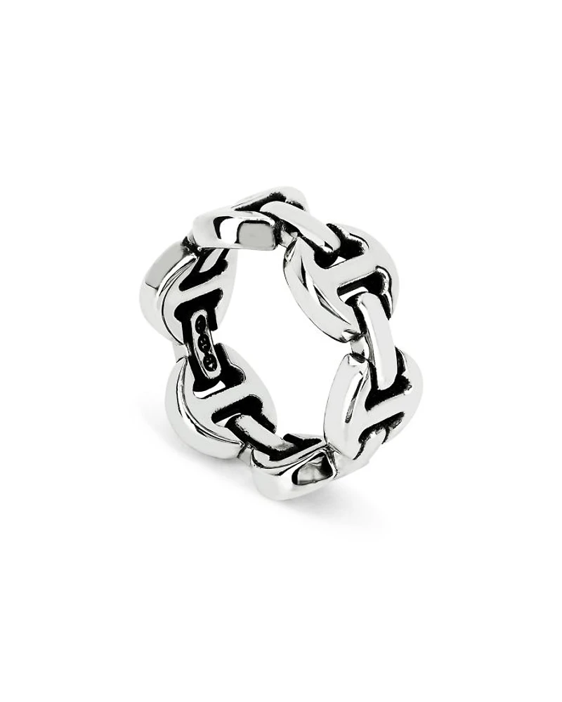 Men's Sterling Silver Brute Classic Tri Link Ring