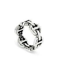 Men's Sterling Silver Brute Classic Tri Link Ring