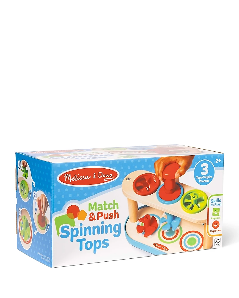 Melissa & Doug Match & Push Spinning Tops - Ages 2+