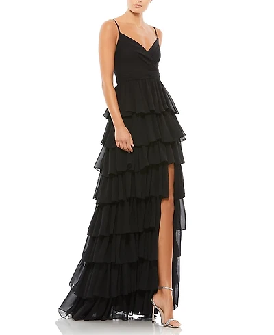 Mac Duggal Sleeveless Gown with Ruffled Skirt