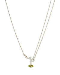 Bea Bongiasca 9K Yellow Gold & Sterling Silver You're So Vine Peridot White Pendant Necklace, 15-15.75