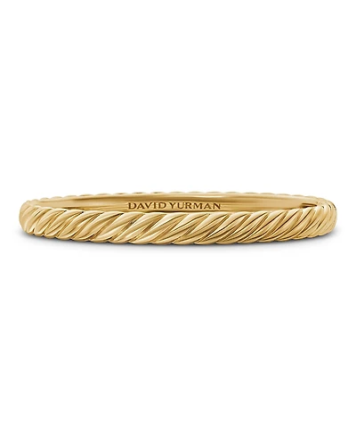 David Yurman 18K Yellow Gold Sculpted Cable Twist Bangle Bracelet, 6mm