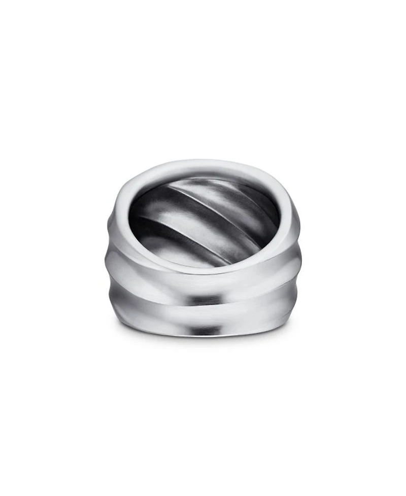Sterling Silver Cable Edge Saddle Ring