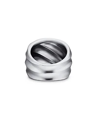Sterling Silver Cable Edge Saddle Ring