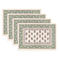 Elrene Home Fashions Nomad Harvest Block Print Placemats, 13x19, Set of 4