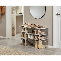 Level Plus Adjustable Shoe Rack, Stores 12 Pairs