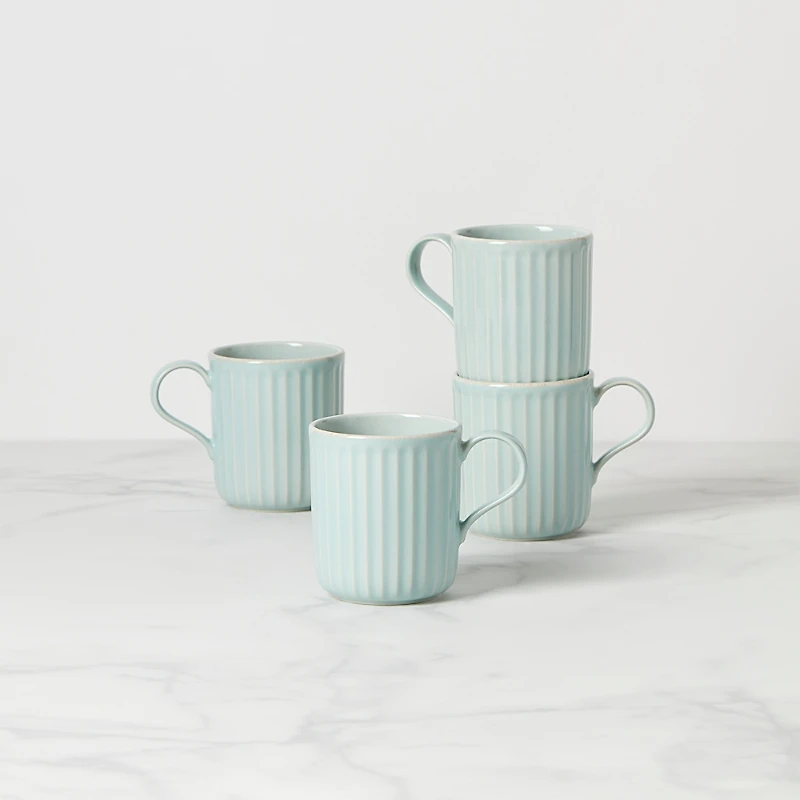 Lenox French Perle Mugs, Set of 4