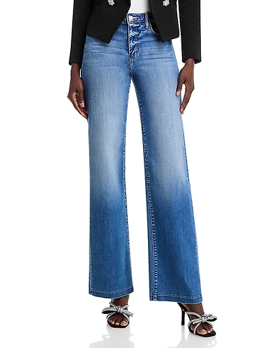 L'Agence Clayton High Rise Wide Leg Jeans
