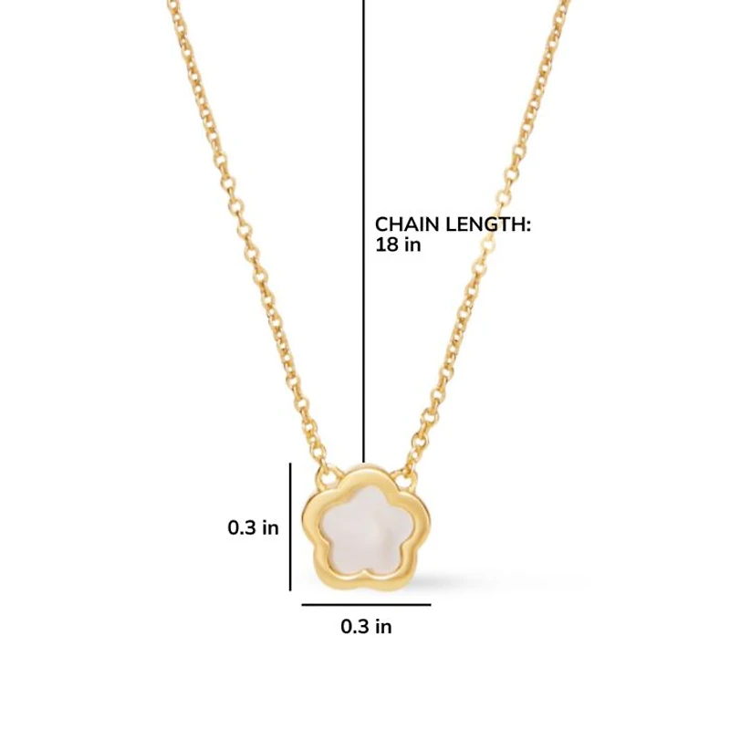Mother of Pearl Inlay Flower Pendant - Saya