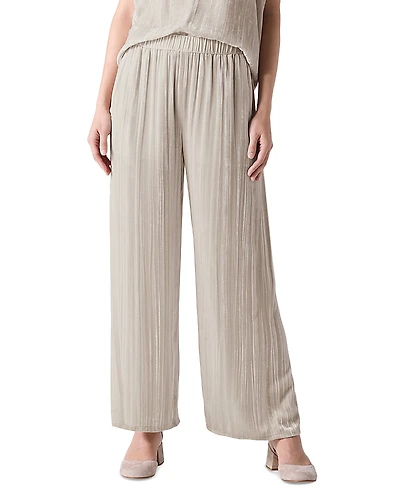 Eileen Fisher Wide Leg Crushed Velvet Ankle Pants