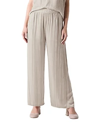 Eileen Fisher Wide Leg Crushed Velvet Ankle Pants