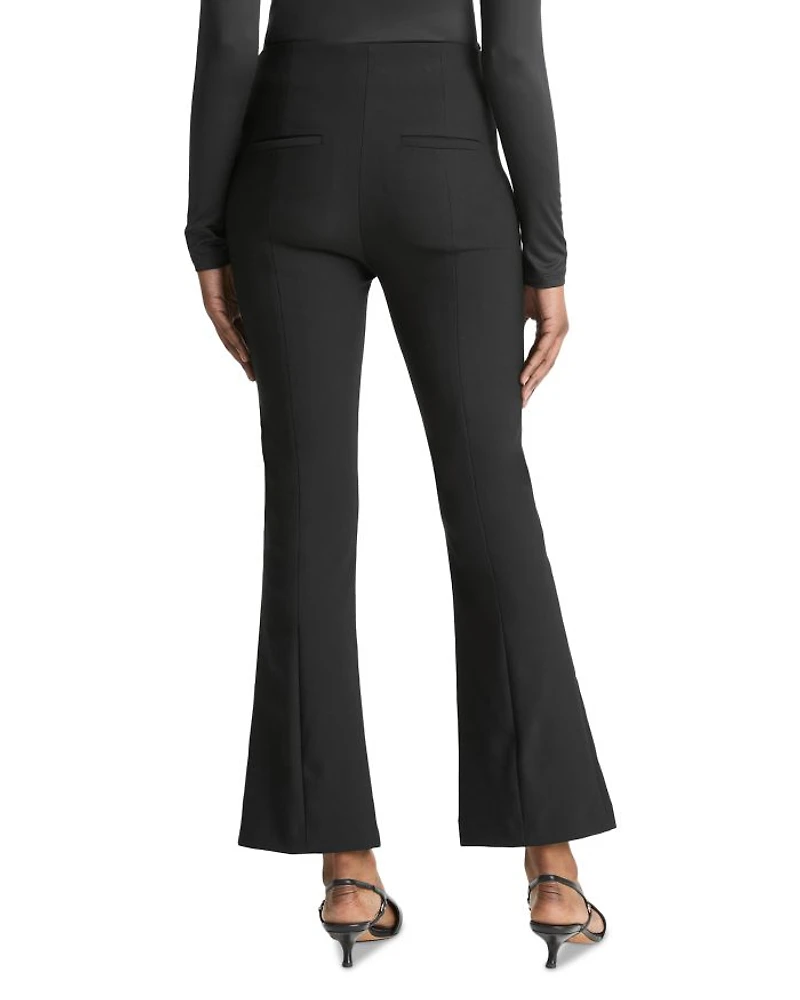 Mid Rise Pintucked Cropped Pants