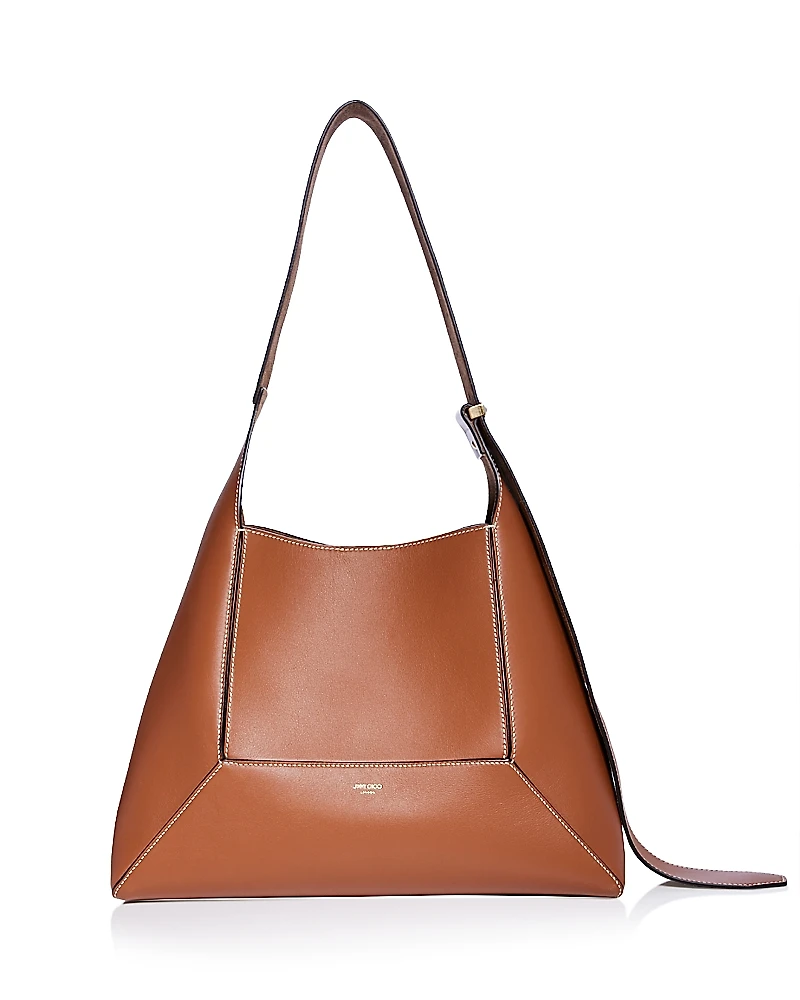 Jimmy Choo Diamond Hobo Leather Shoulder Bag