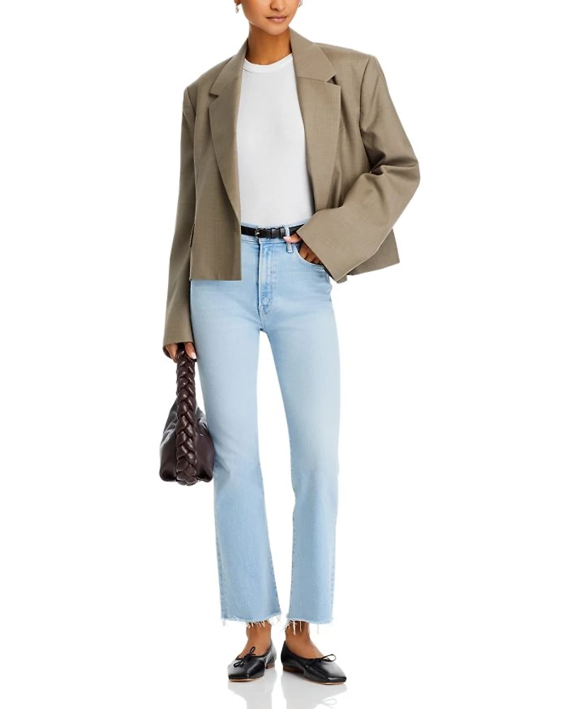 The Hustler Fray High Rise Ankle Jeans Ball Your Court