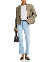 The Hustler Fray High Rise Ankle Jeans Ball Your Court