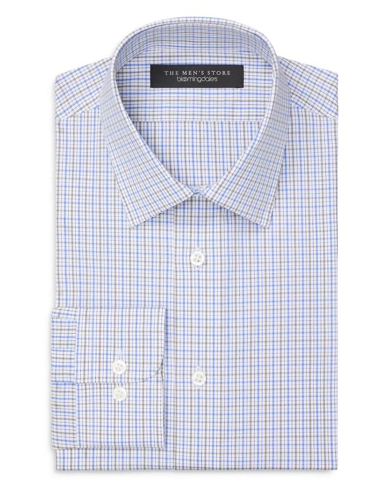 Cotton Stretch Check Regular Fit Dress Shirt - Exclusive