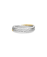Sterling Silver & 18K Yellow Gold Crossover Ring