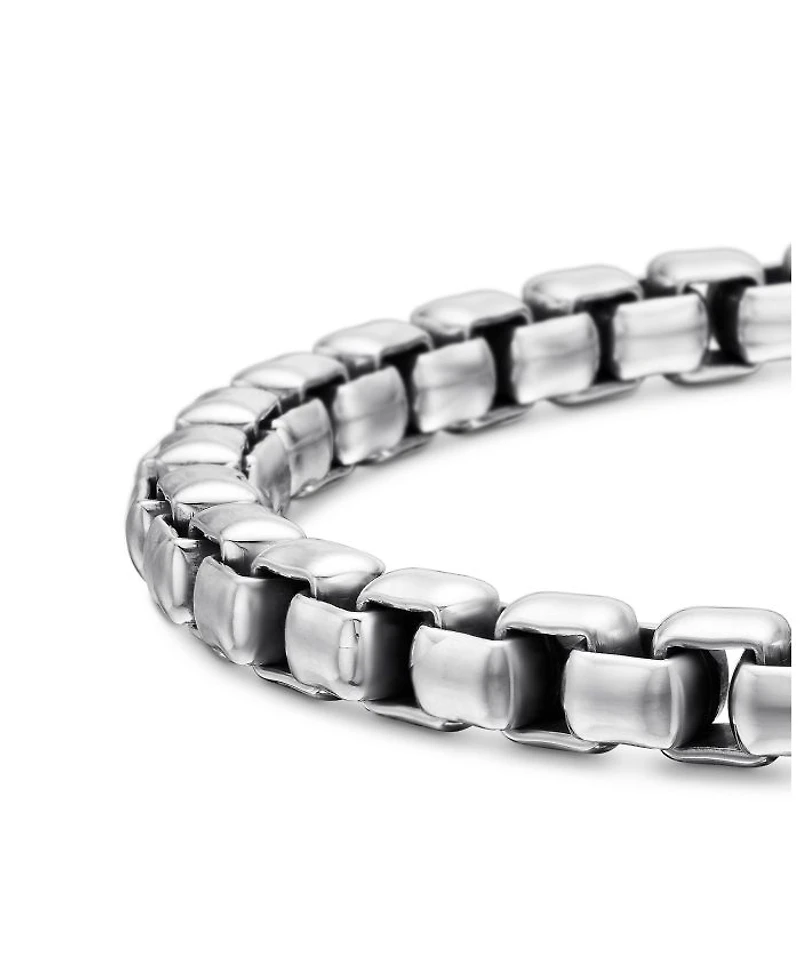 Men's Box Chain Bracelet Sterling Silver